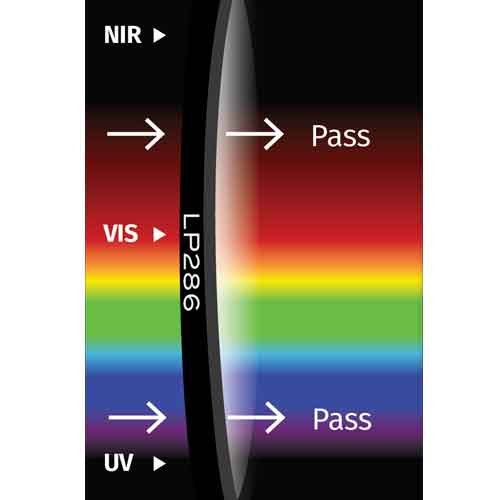 LP286: 疎油性VIS ARコート付: 350-1100nm透過
