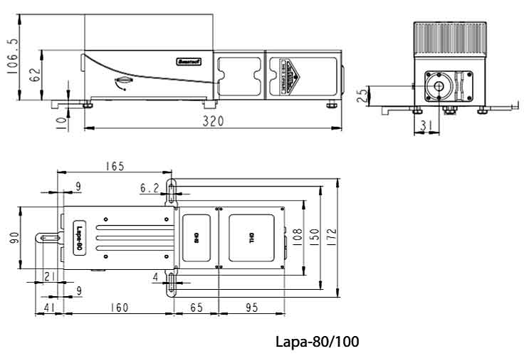 空冷EO-Qスイッチレーザー: Lapa